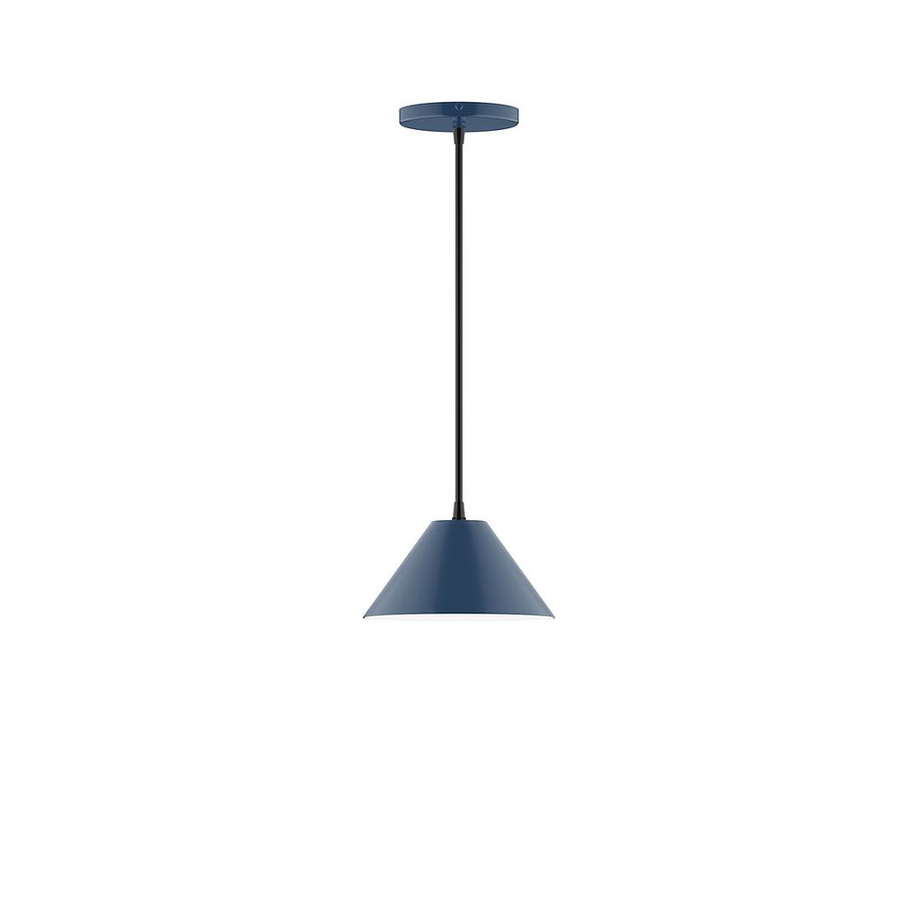 8" Axis Mini Cone Pendant, Navy - PEB421-50