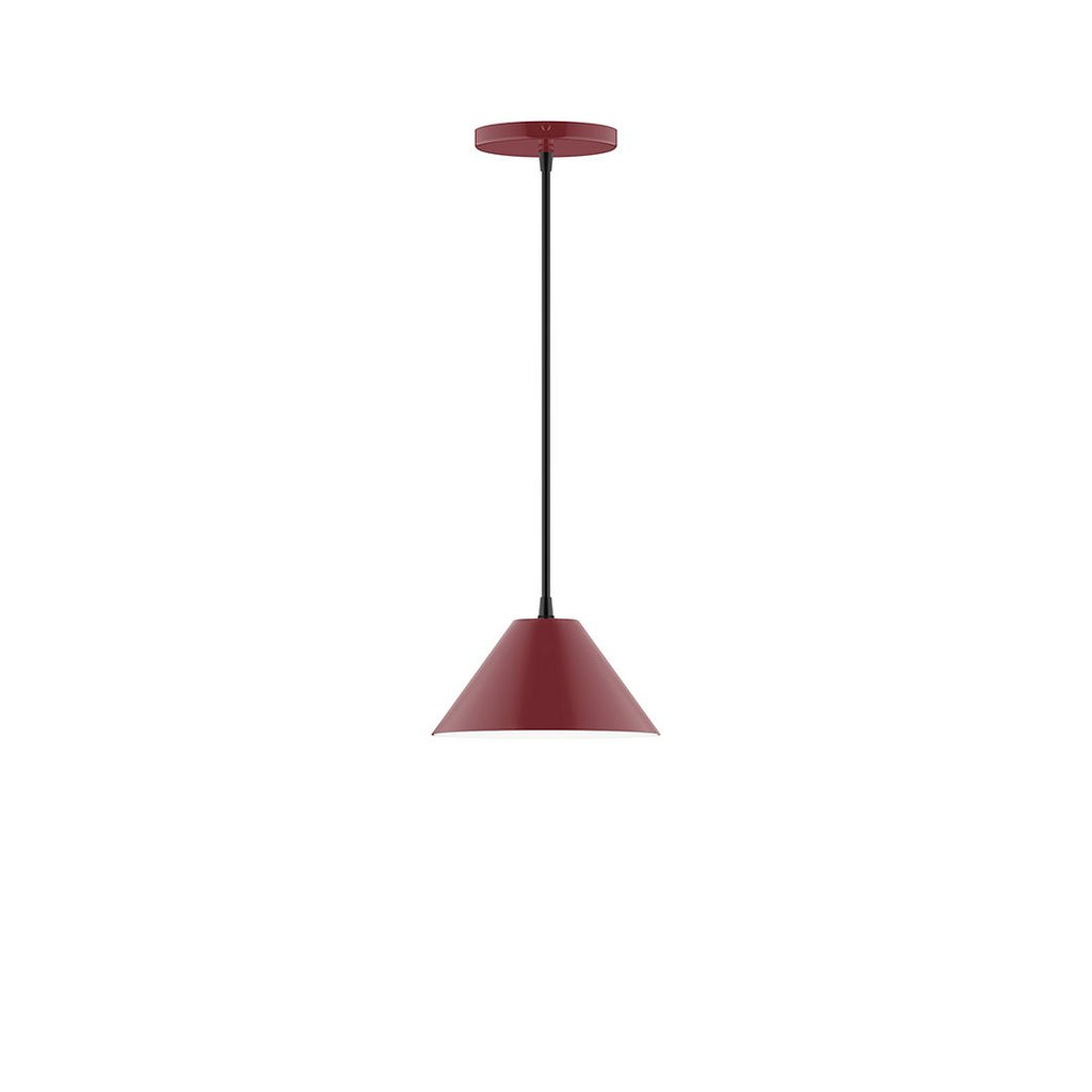 8" Axis Mini Cone Pendant, Barn Red - PEB421-55