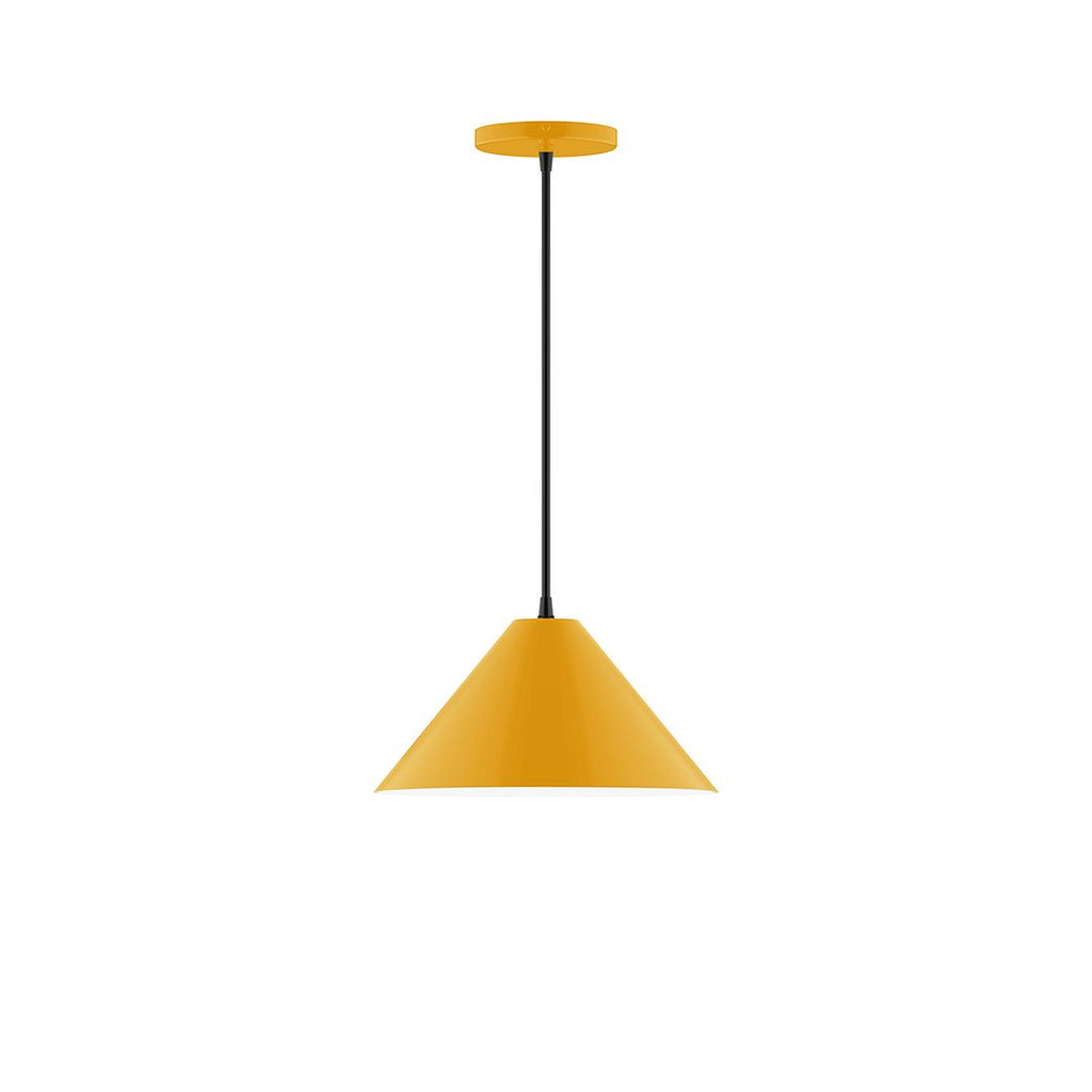 12" Axis Cone Pendant, Bright Yellow - PEB422-21