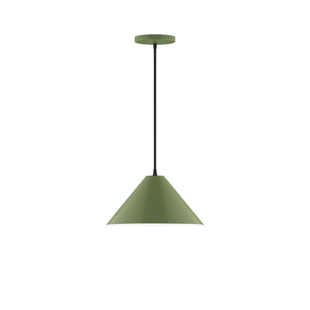 12" Axis Cone Pendant, Fern Green - PEB422-22