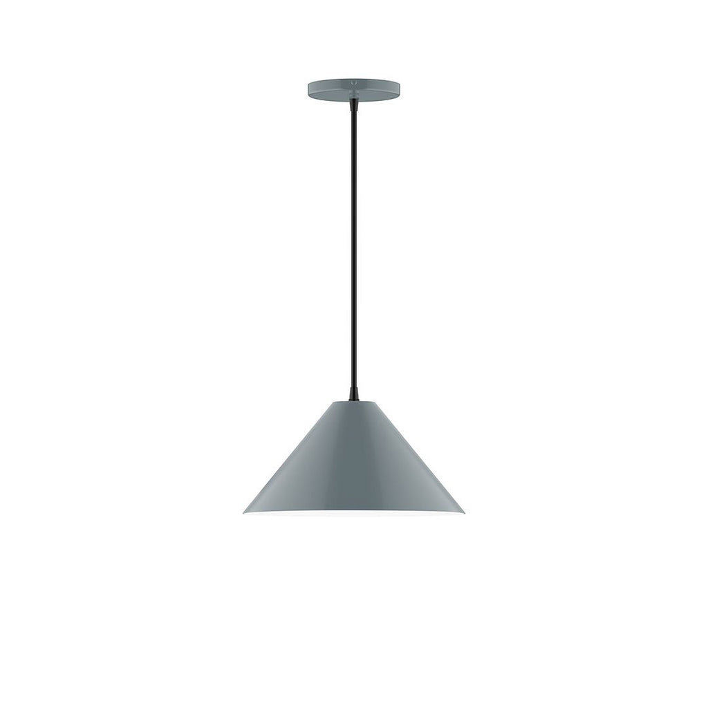 12" Axis Cone Pendant, Slate Gray - PEB422-40