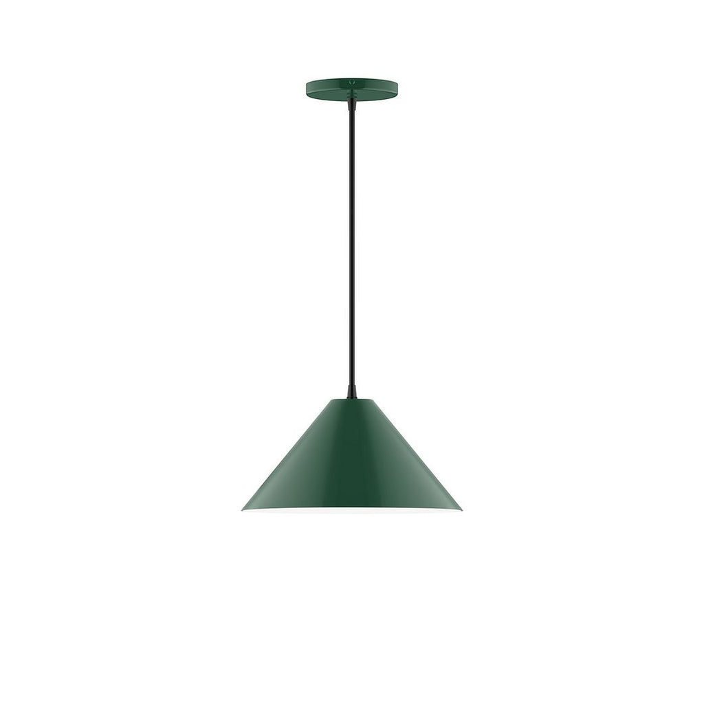 12" Axis Cone Pendant, Forest Green - PEB422-42