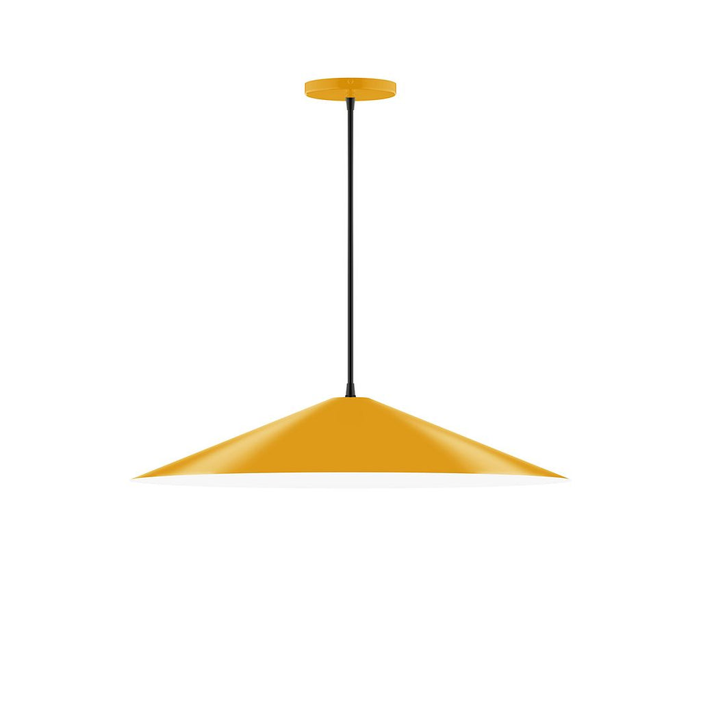 24" Axis Shallow Cone Pendant, Bright Yellow - PEB429-21