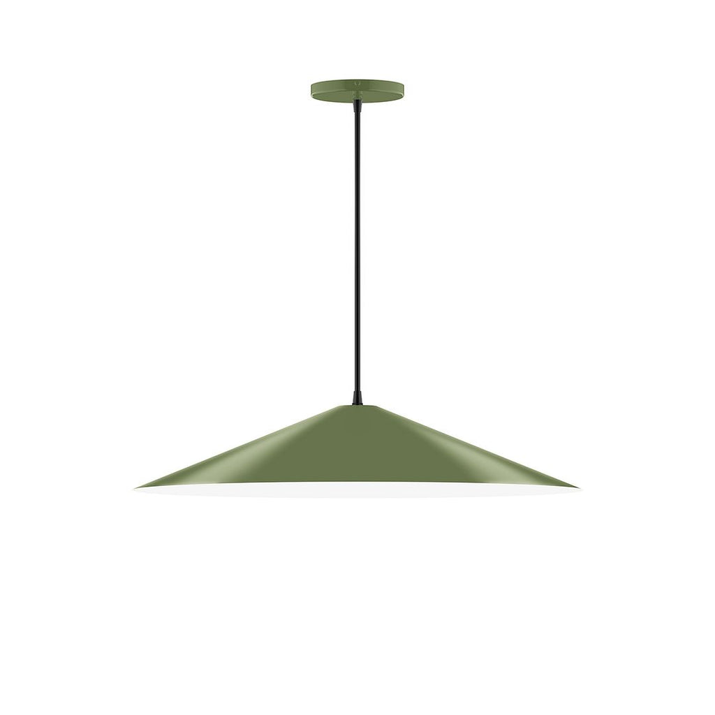 24" Axis Shallow Cone Pendant, Fern Green - PEB429-22