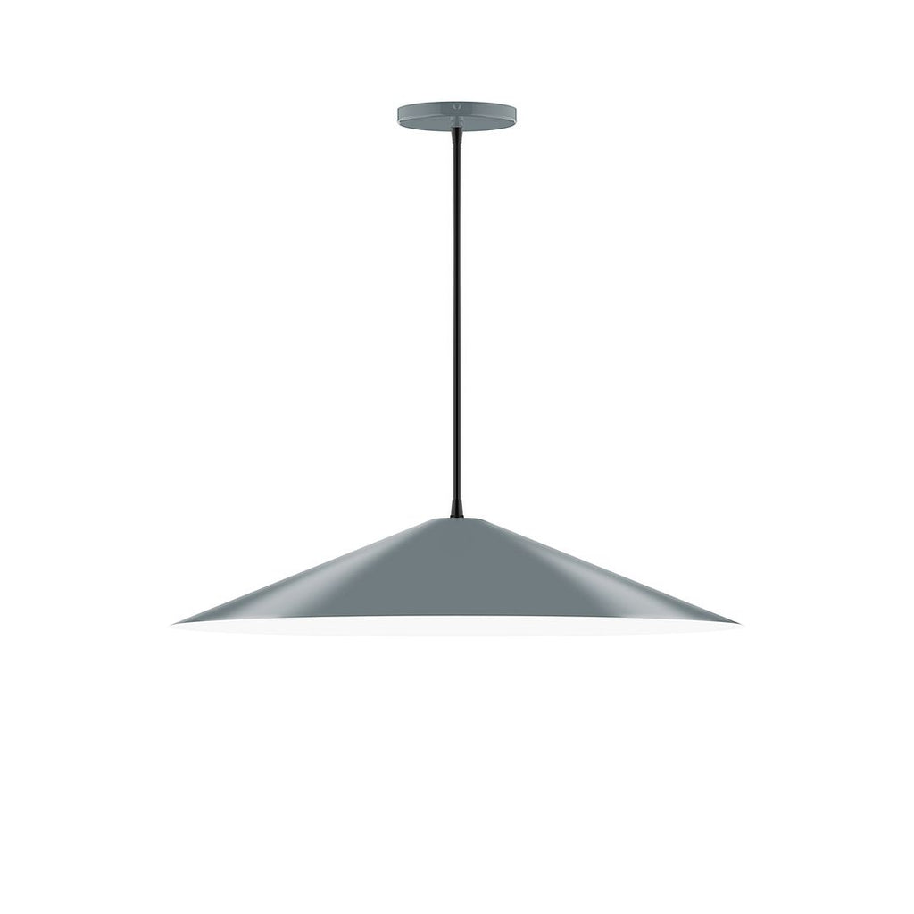 24" Axis Shallow Cone Pendant, Slate Gray - PEB429-40