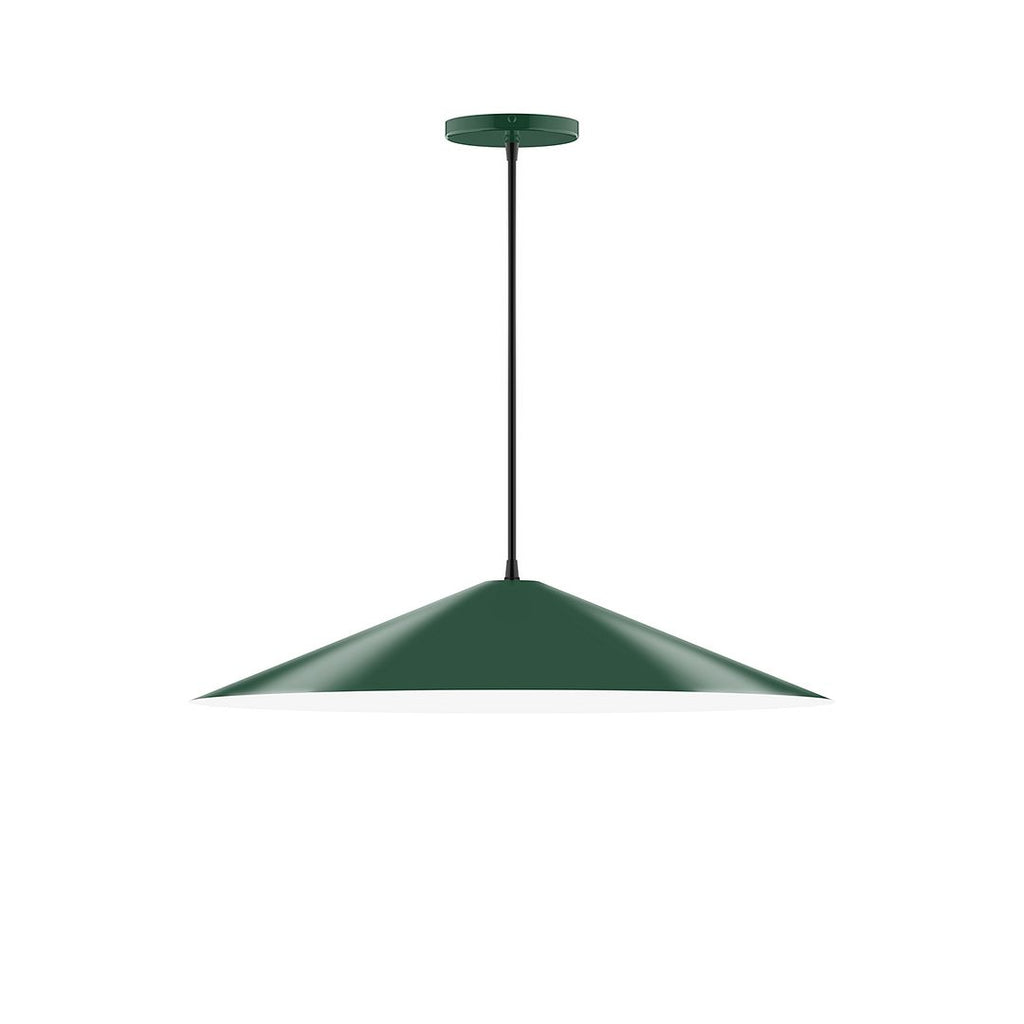 24" Axis Shallow Cone Pendant, Forest Green - PEB429-42