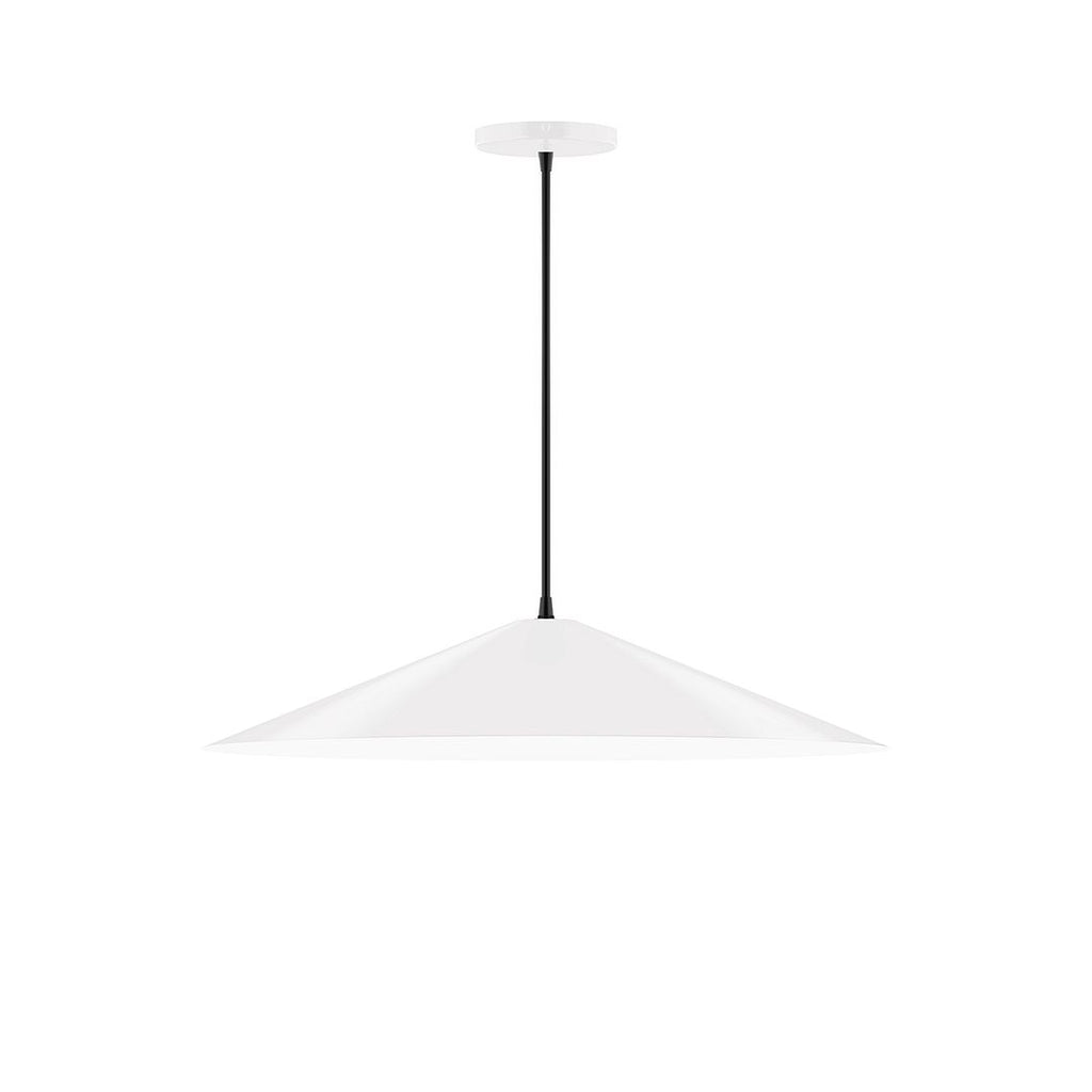 24" Axis Shallow Cone Pendant, White - PEB429-44