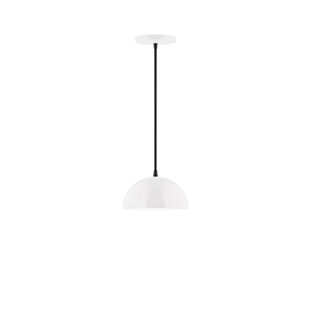 8" Axis Mini Dome Pendant, White - PEB431-44