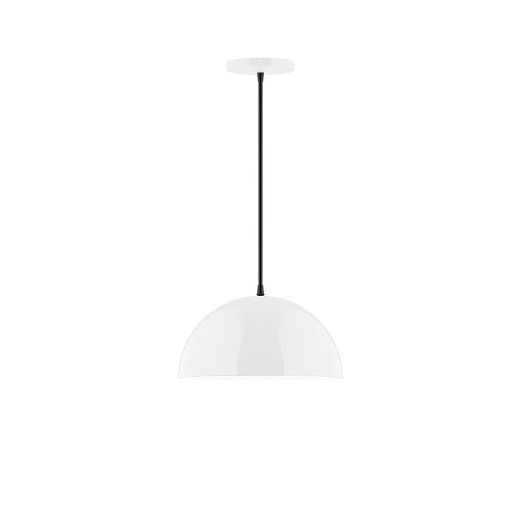 12" Axis Dome Pendant, White - PEB432-44