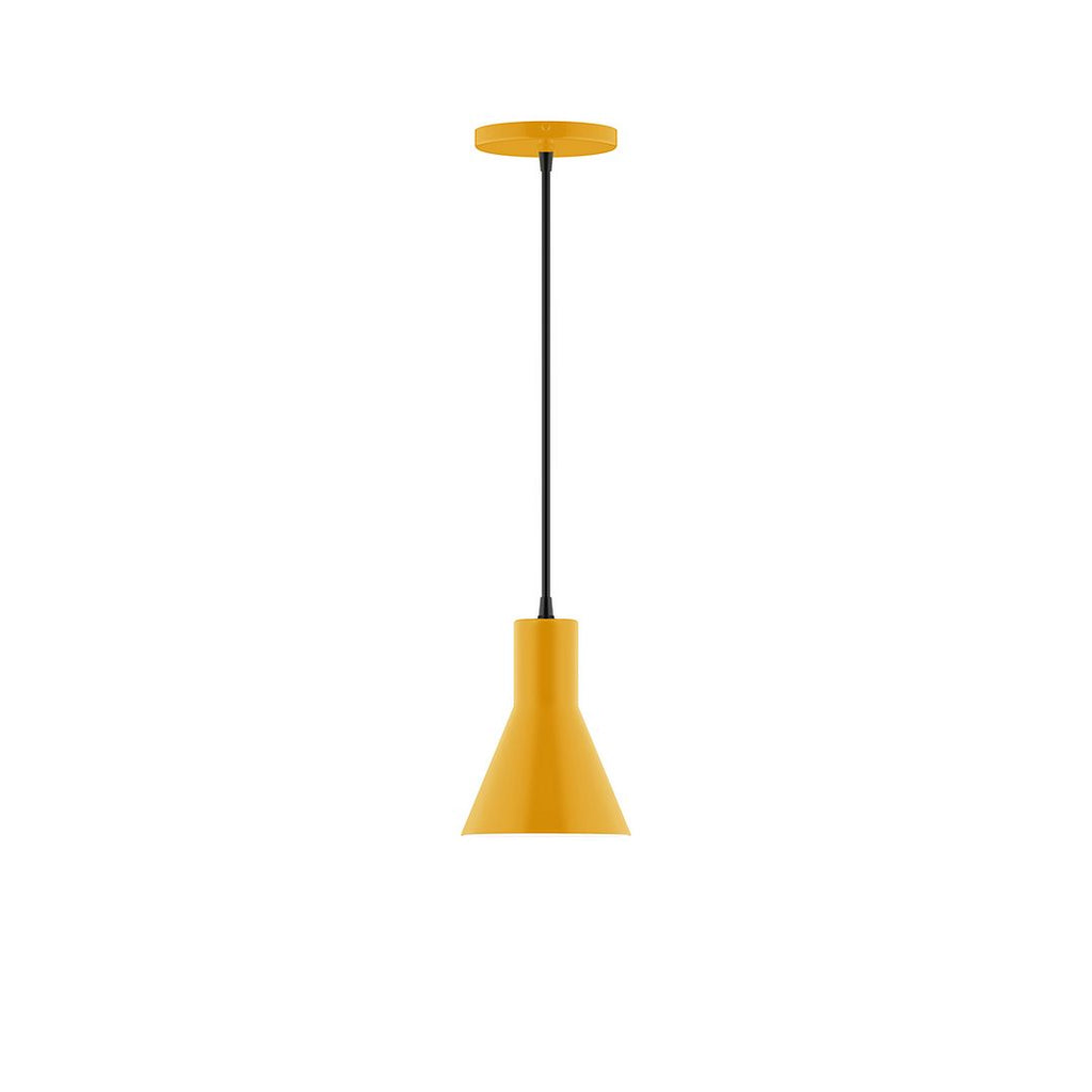 6" Axis Flared Cone Pendant, Bright Yellow - PEB436-21