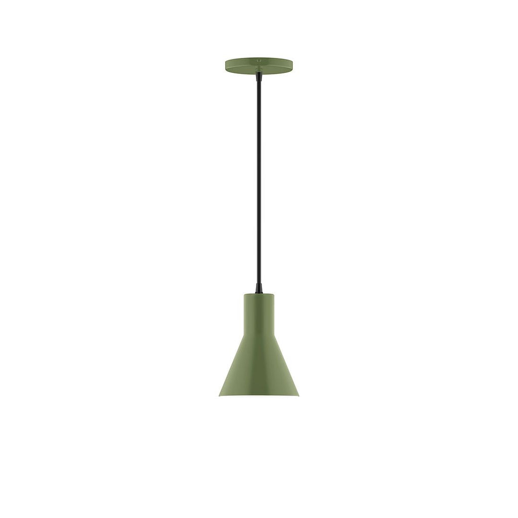 6" Axis Flared Cone Pendant, Fern Green - PEB436-22