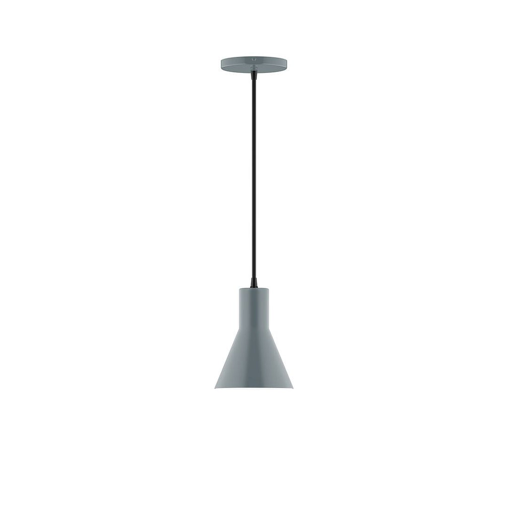 6" Axis Flared Cone Pendant, Slate Gray - PEB436-40