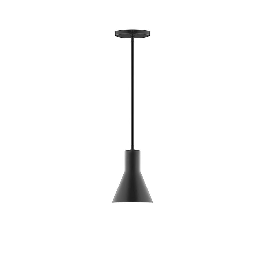 6" Axis Flared Cone Pendant, Black - PEB436-41