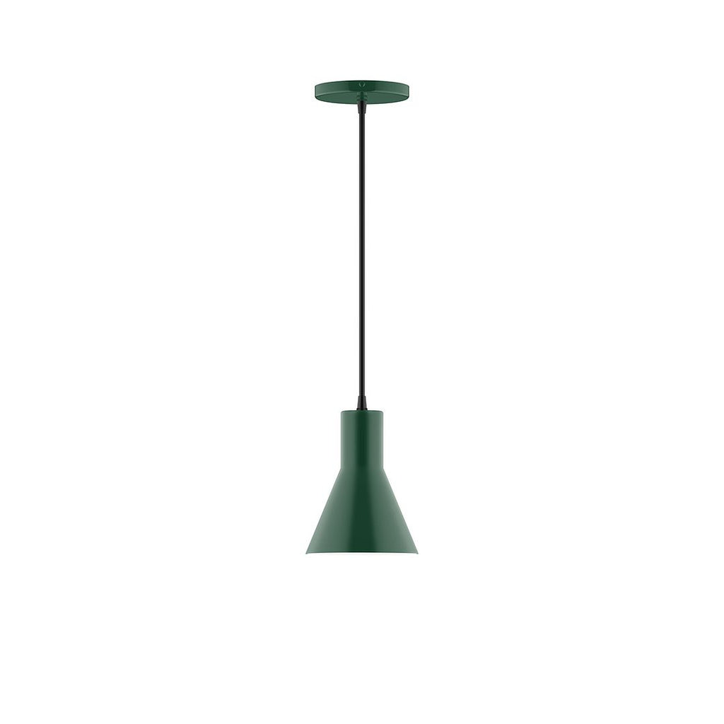 6" Axis Flared Cone Pendant, Forest Green - PEB436-42