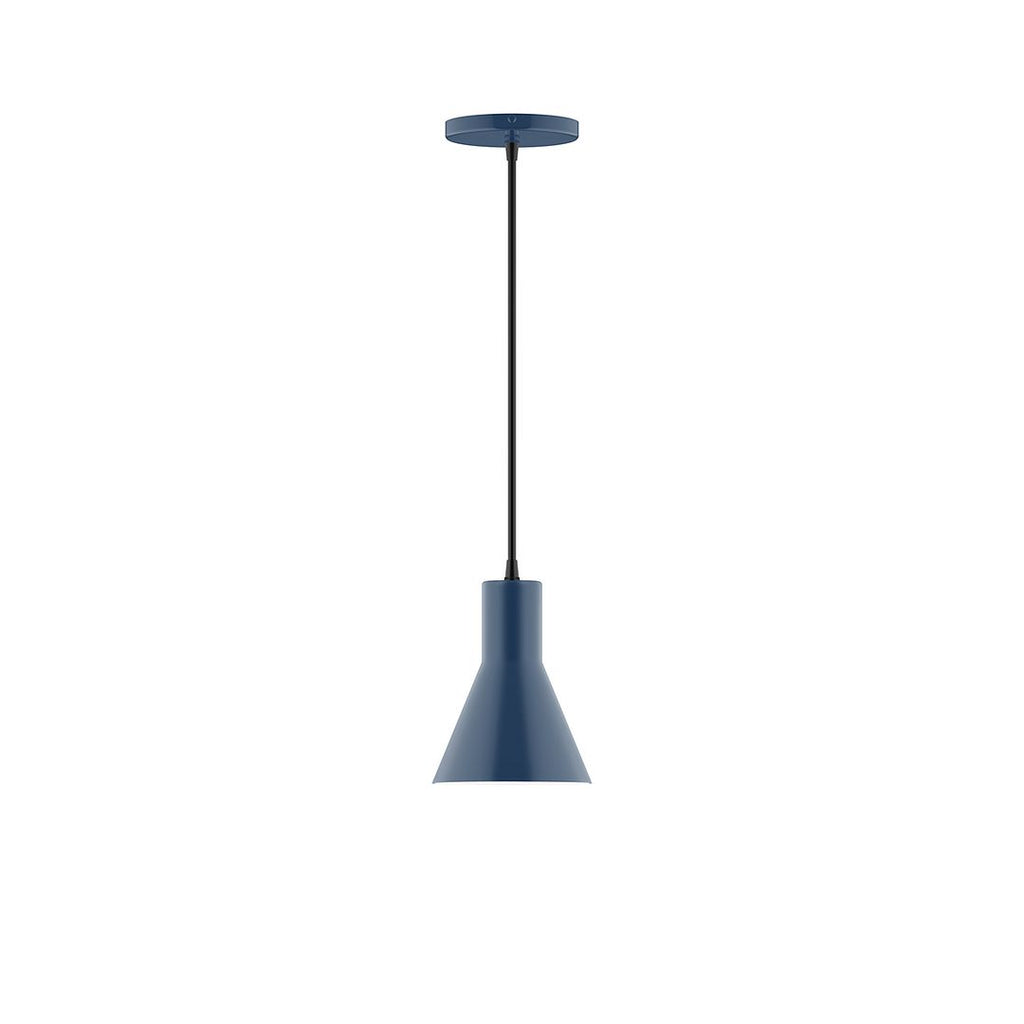 6" Axis Flared Cone Pendant, Navy - PEB436-50