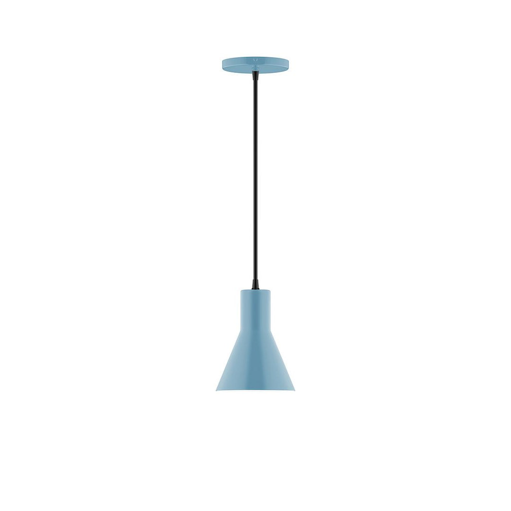 6" Axis Flared Cone Pendant, Light Blue - PEB436-54