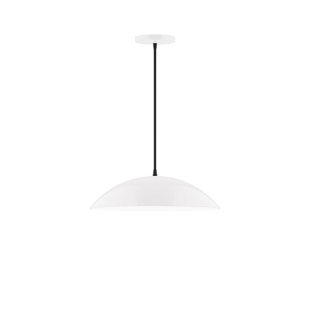 16" Axis Half Dome Pendant, White - PEB438-44