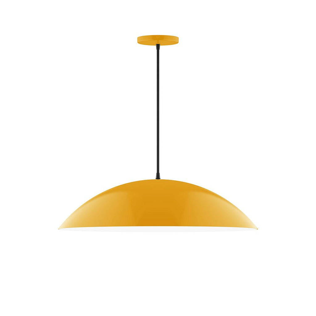 24" Axis Half Dome Pendant, Bright Yellow - PEB439-21