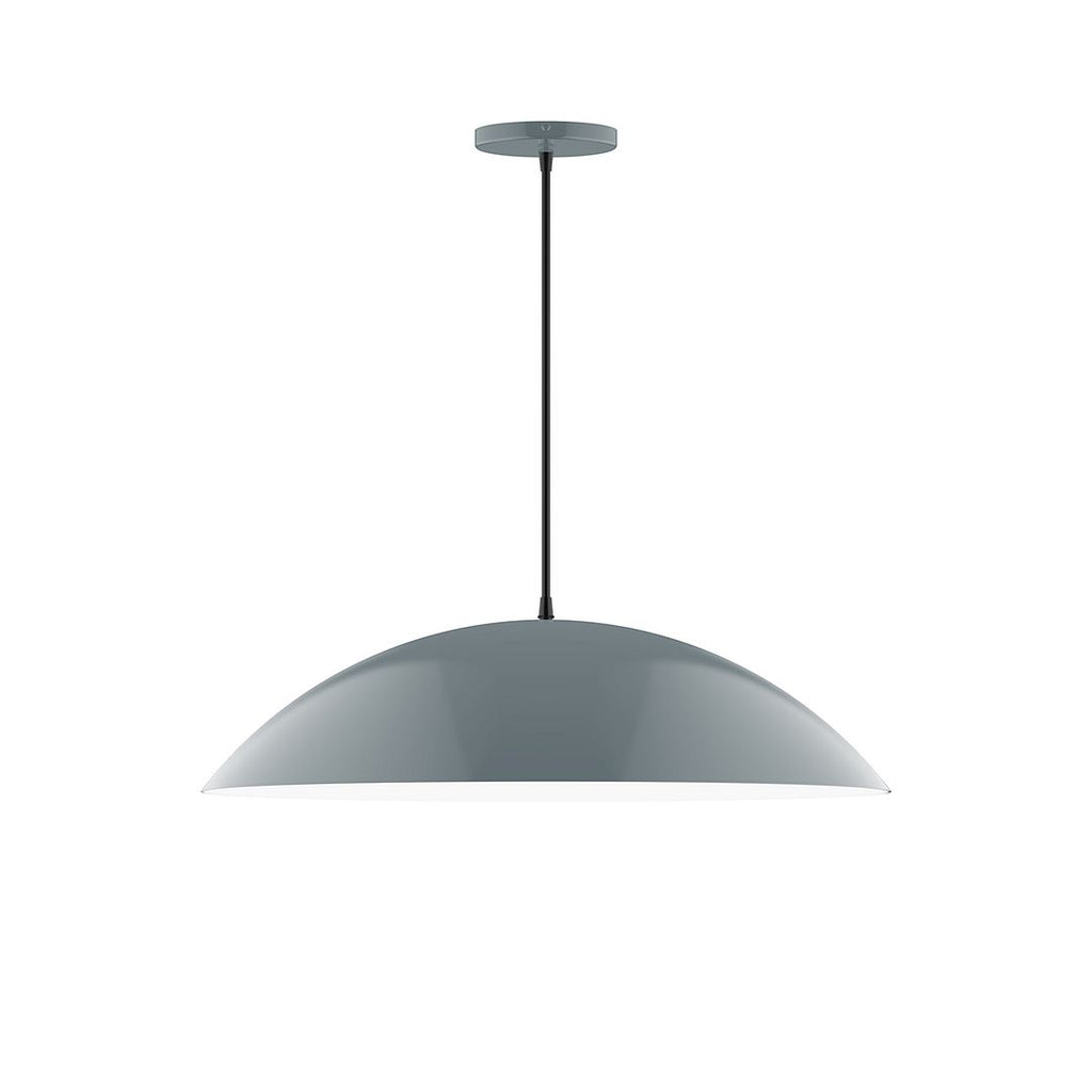 24" Axis Half Dome Pendant, Slate Gray - PEB439-40