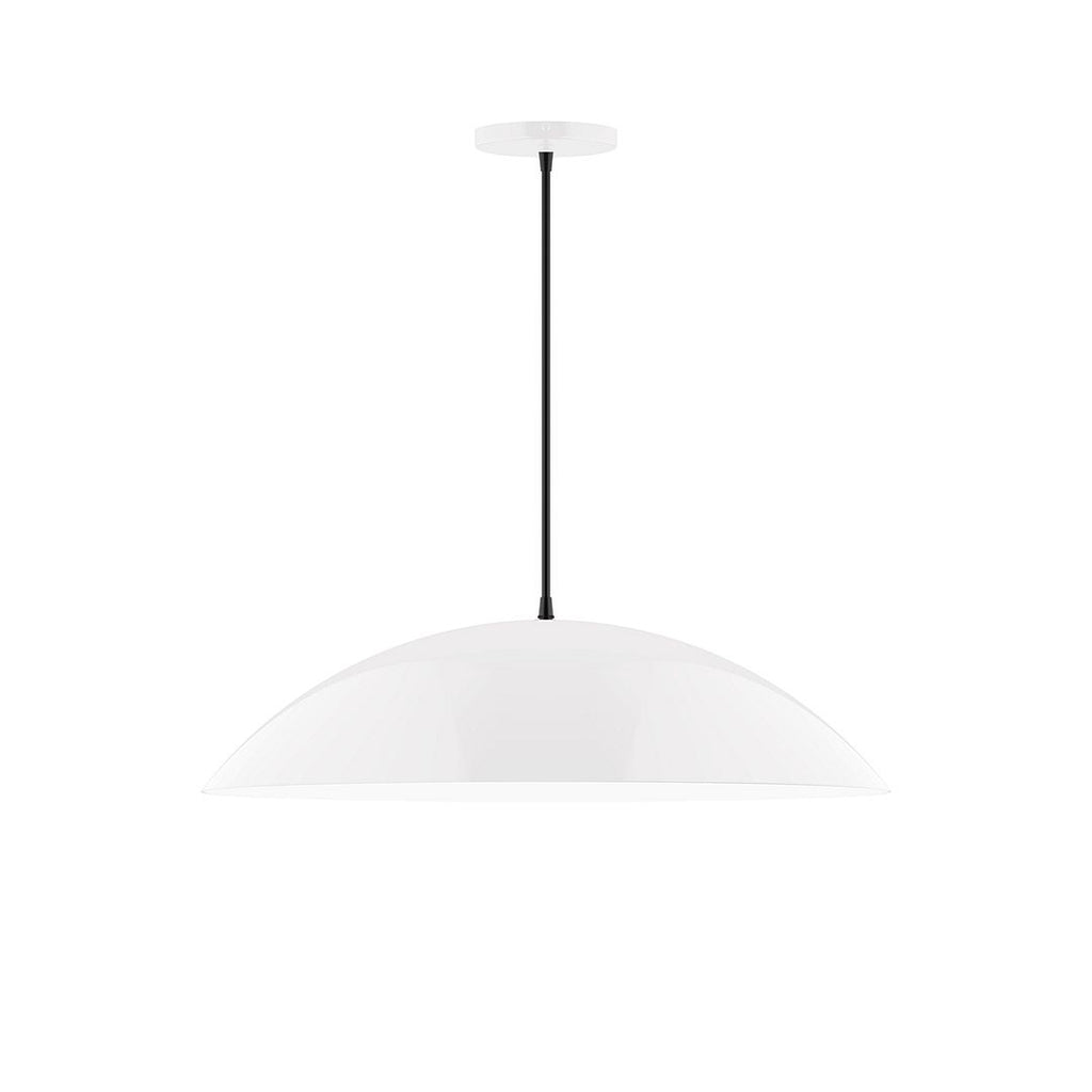 24" Axis Half Dome Pendant, White - PEB439-44