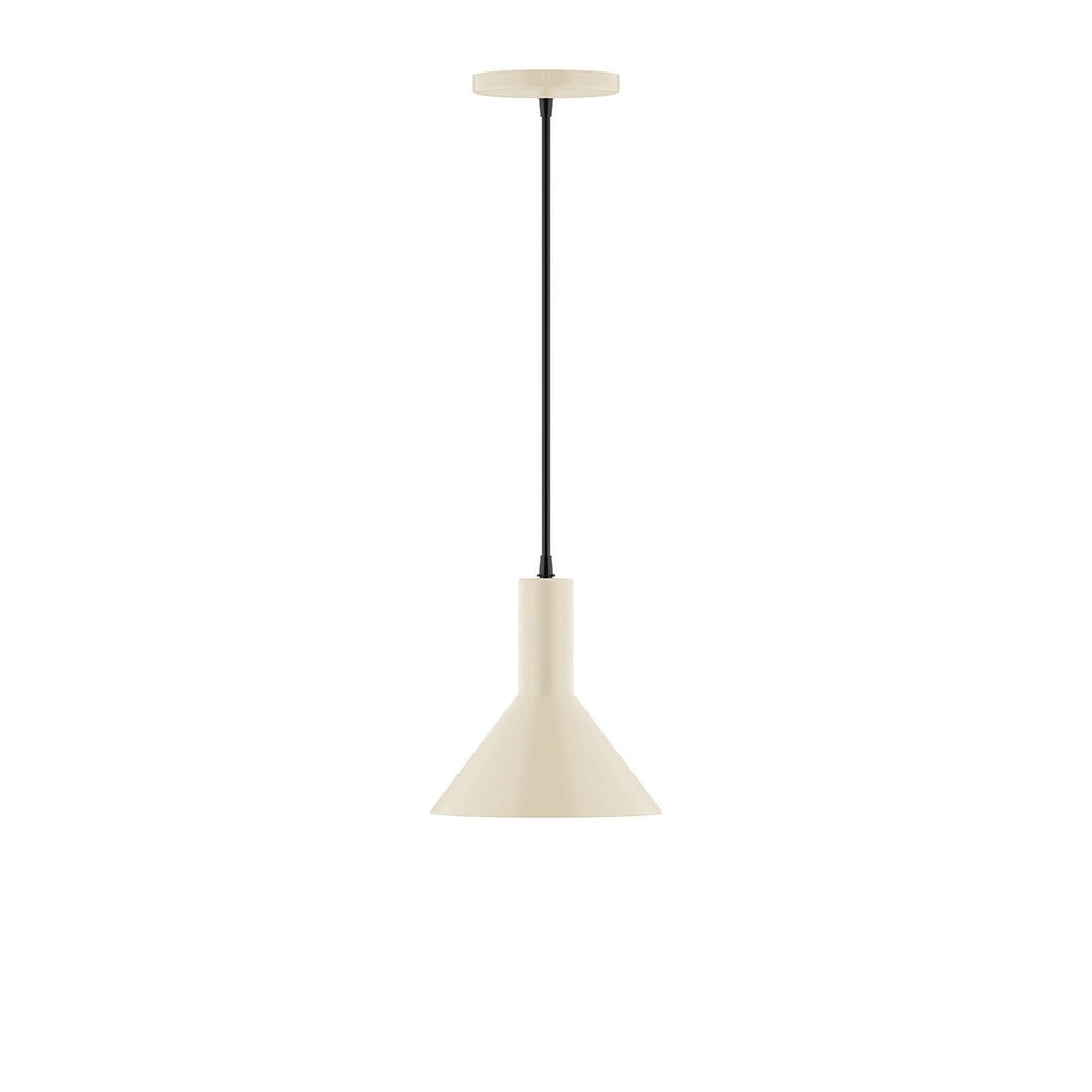 8" Stack Mini Cone Pendant, Cream - PEBX451-16