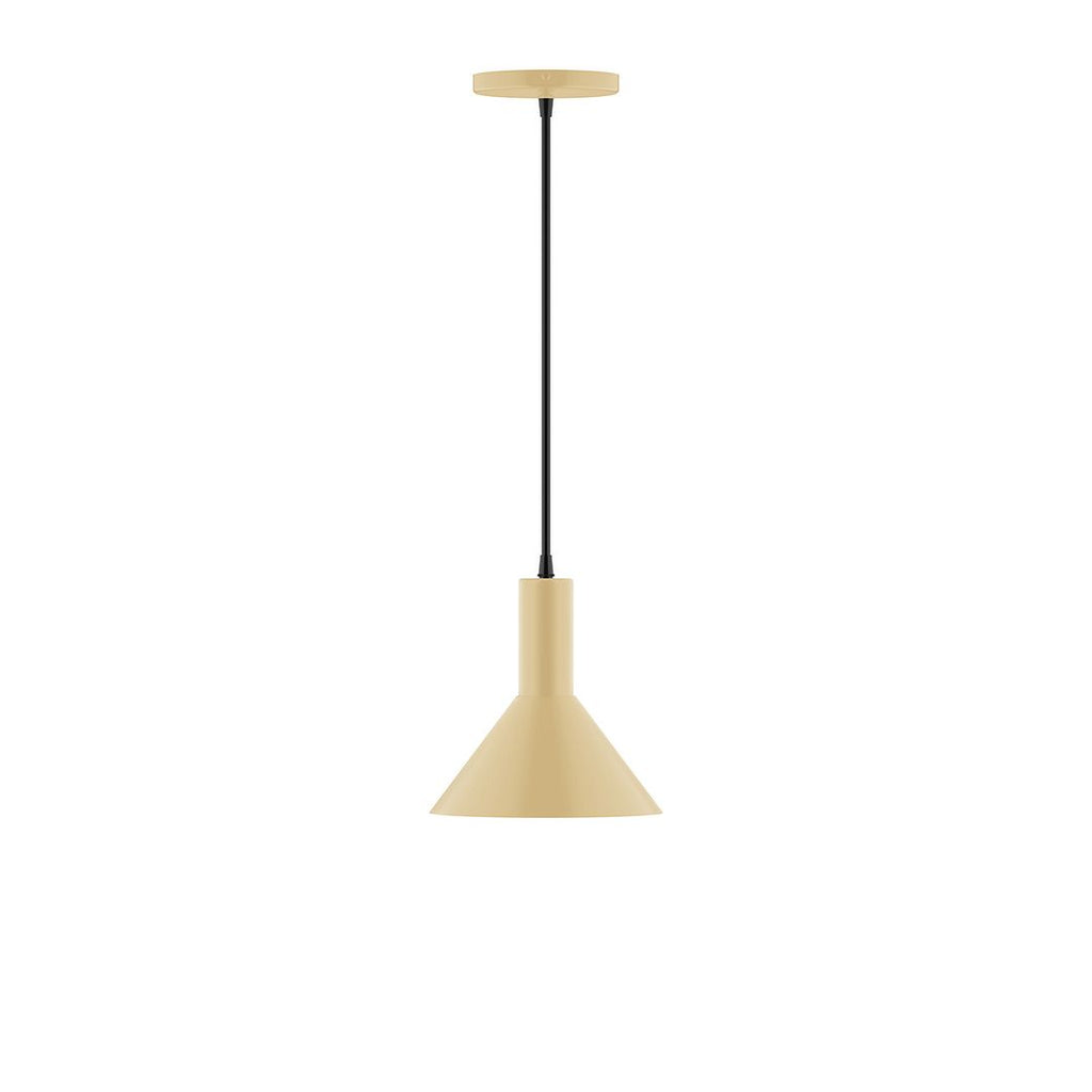 8" Stack Mini Cone Pendant, Ivory - PEBX451-17