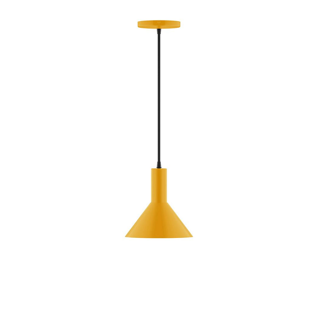 8" Stack Mini Cone Pendant, Bright Yellow - PEBX451-21