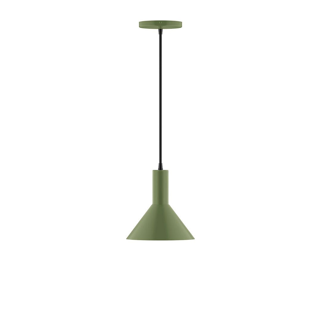 8" Stack Mini Cone Pendant, Fern Green - PEBX451-22