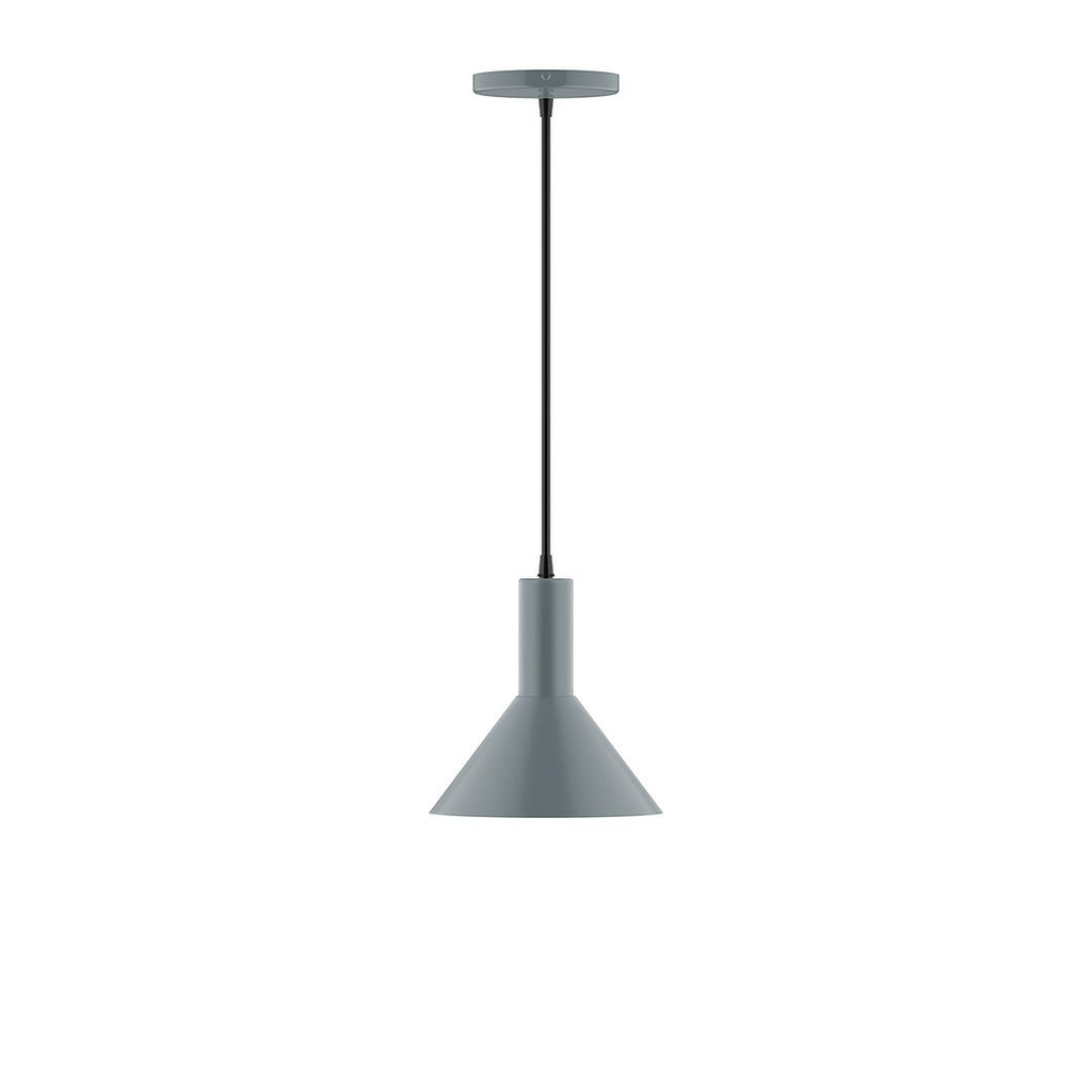 8" Stack Mini Cone Pendant, Slate Gray - PEBX451-40