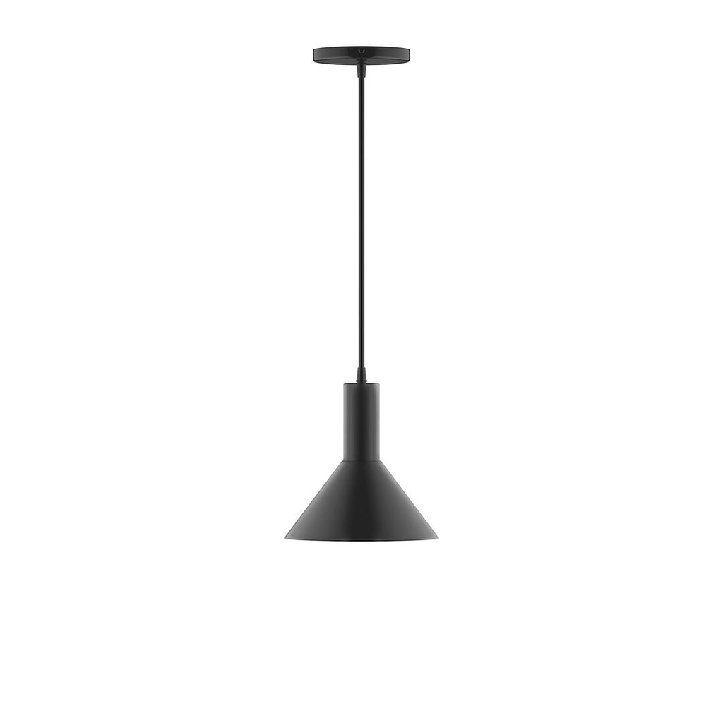 8" Stack Mini Cone Pendant, Black - PEBX451-41