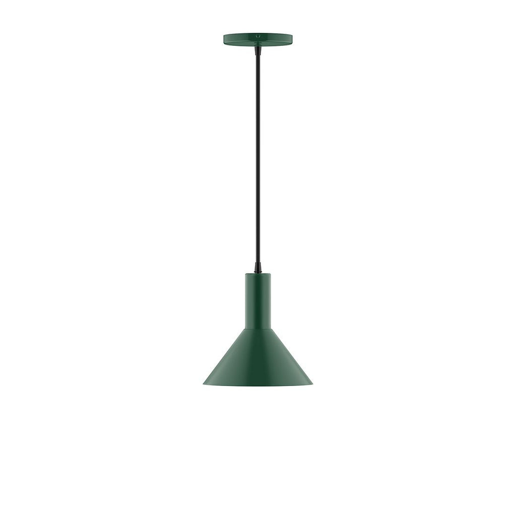 8" Stack Mini Cone Pendant, Forest Green - PEBX451-42