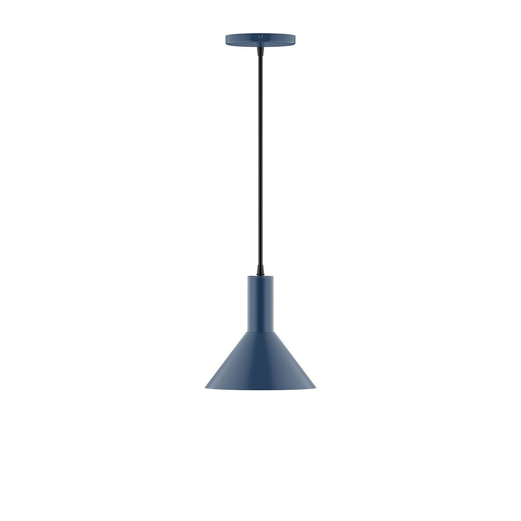 8" Stack Mini Cone Pendant, Navy - PEBX451-50