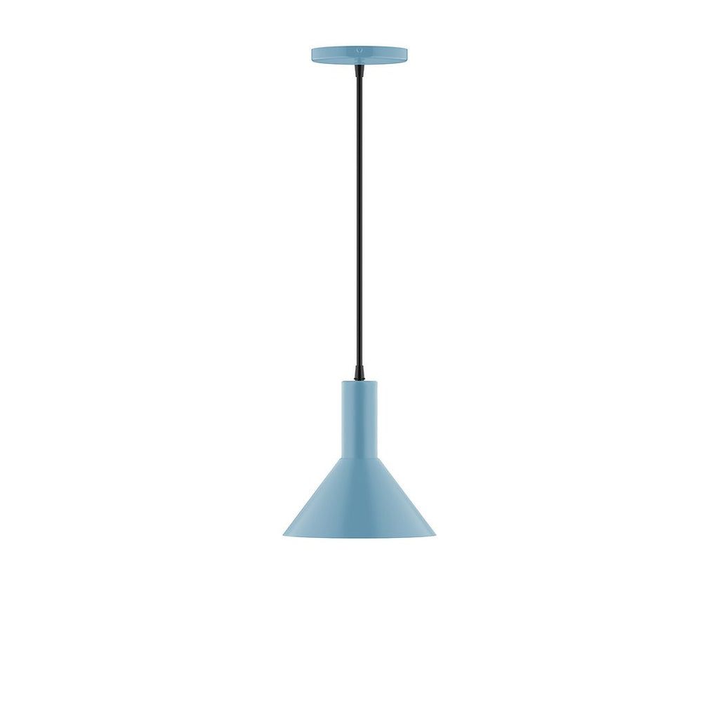 8" Stack Mini Cone Pendant, Light Blue - PEBX451-54