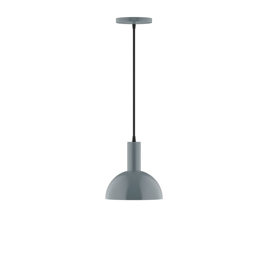 8" Stack Mini Dome Pendant, Slate Gray - PEBX456-40