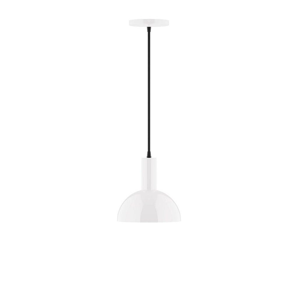 8" Stack Mini Dome Pendant, White - PEBX456-44