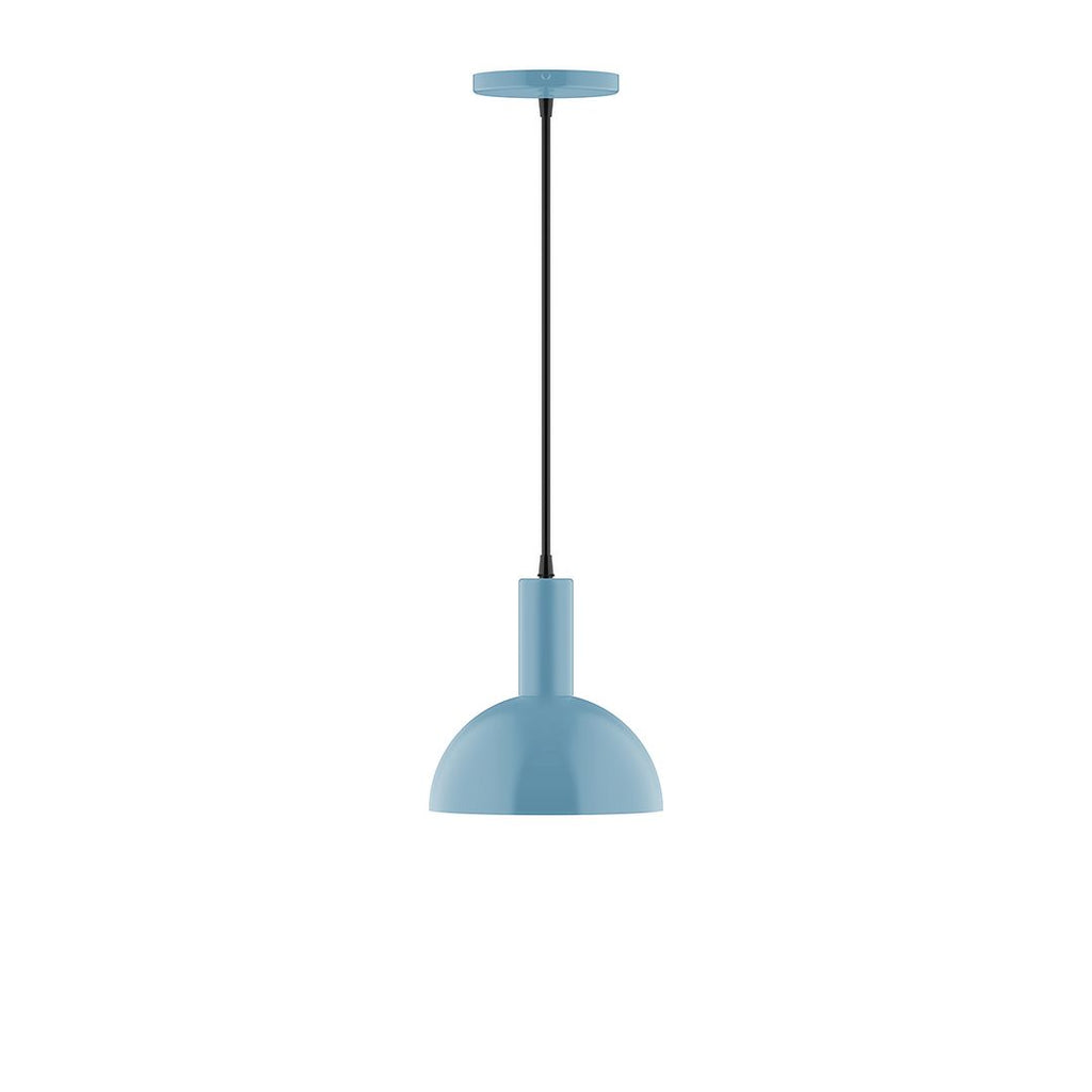 8" Stack Mini Dome Pendant, Light Blue - PEBX456-54