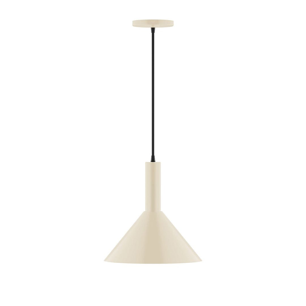 12" Stack Cone Pendant, Cream - PEBX466-16