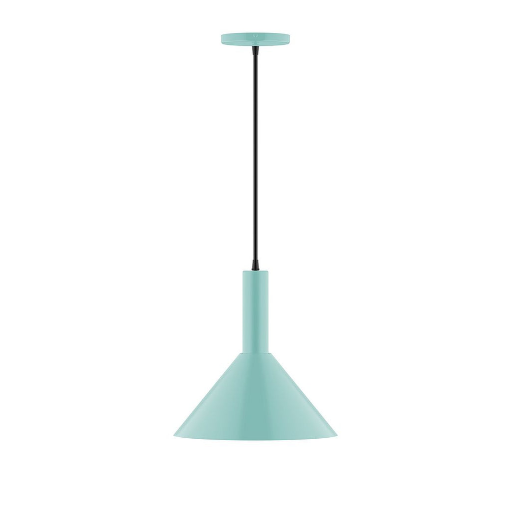 12" Stack Cone Pendant, Sea Green - PEBX466-48