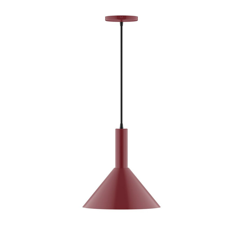 12" Stack Cone Pendant, Barn Red - PEBX466-55