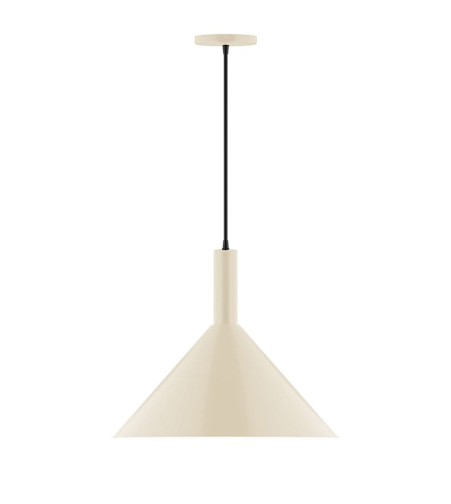 18" Stack Cone Pendant, Cream - PEBX467-16