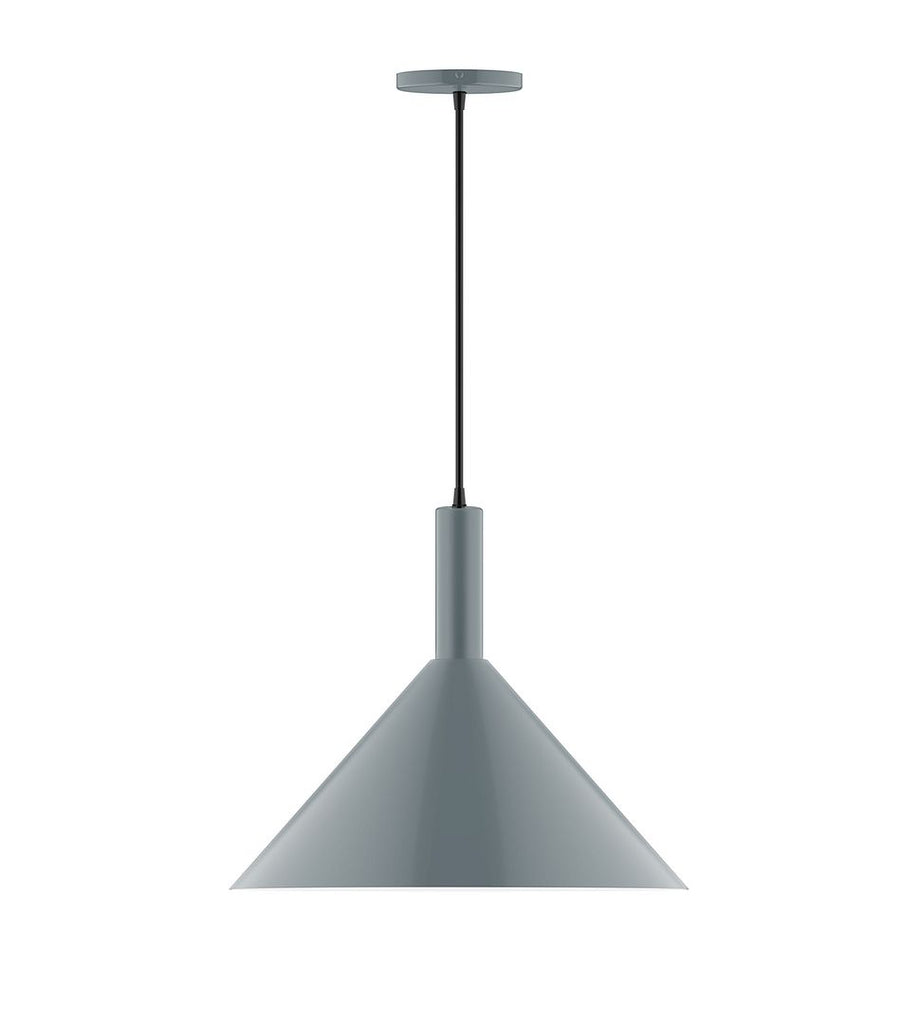 18" Stack Cone Pendant, Slate Gray - PEBX467-40