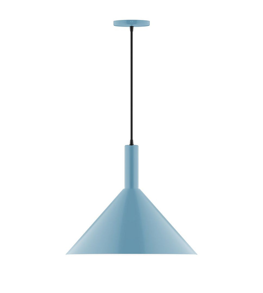 18" Stack Cone Pendant, Light Blue - PEBX467-54