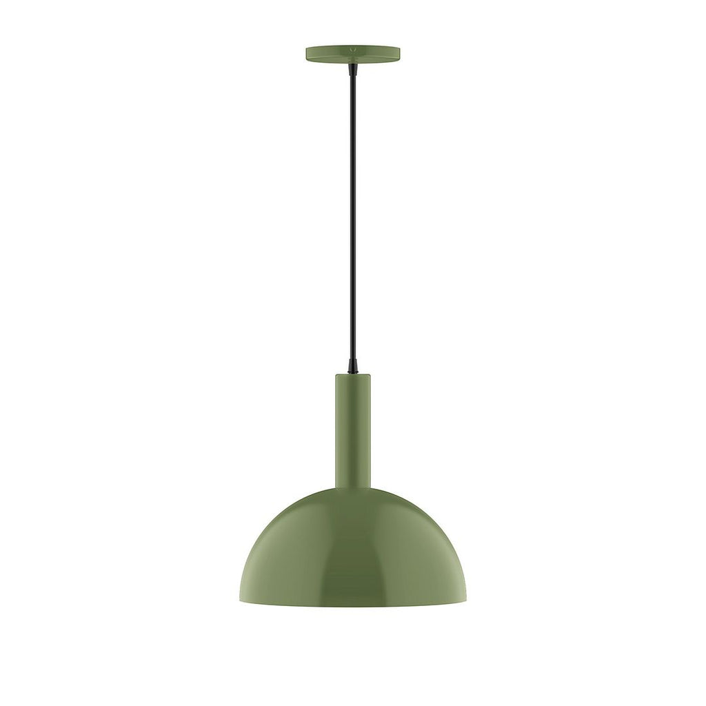 12" Stack Dome Pendant, Fern Green - PEBX471-22