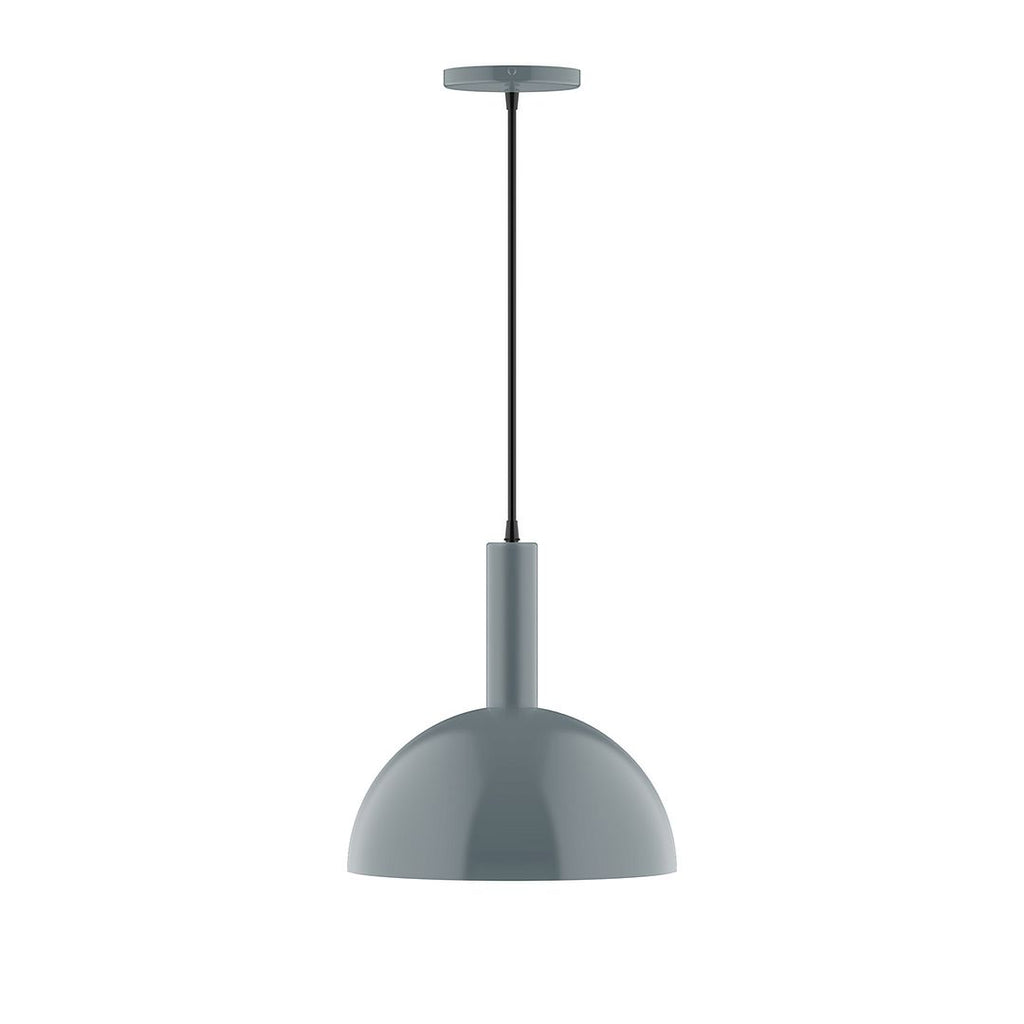 12" Stack Dome Pendant, Slate Gray - PEBX471-40