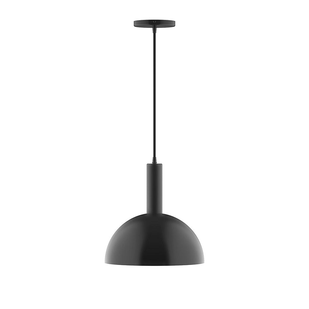 12" Stack Dome Pendant, Black - PEBX471-41