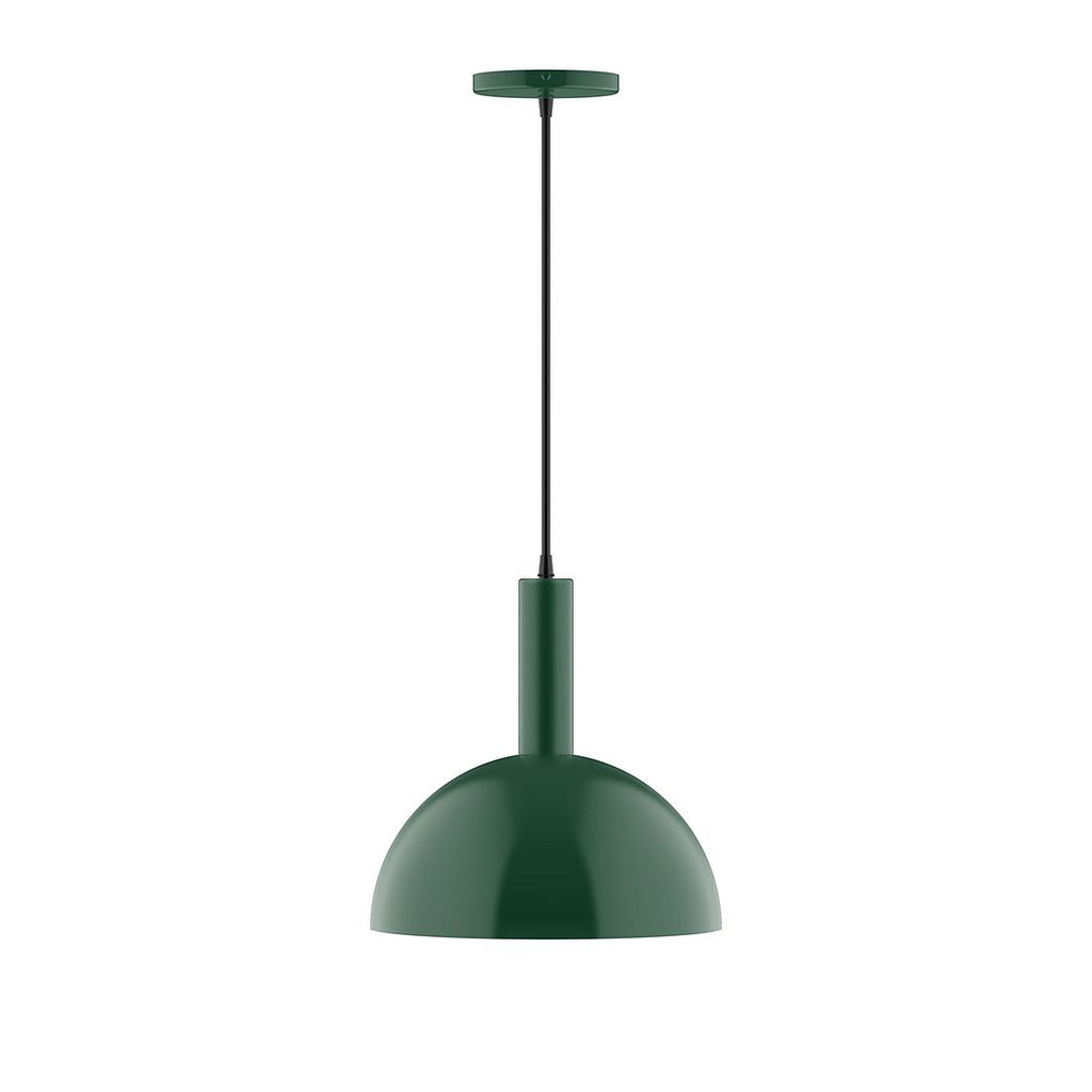 12" Stack Dome Pendant, Forest Green - PEBX471-42