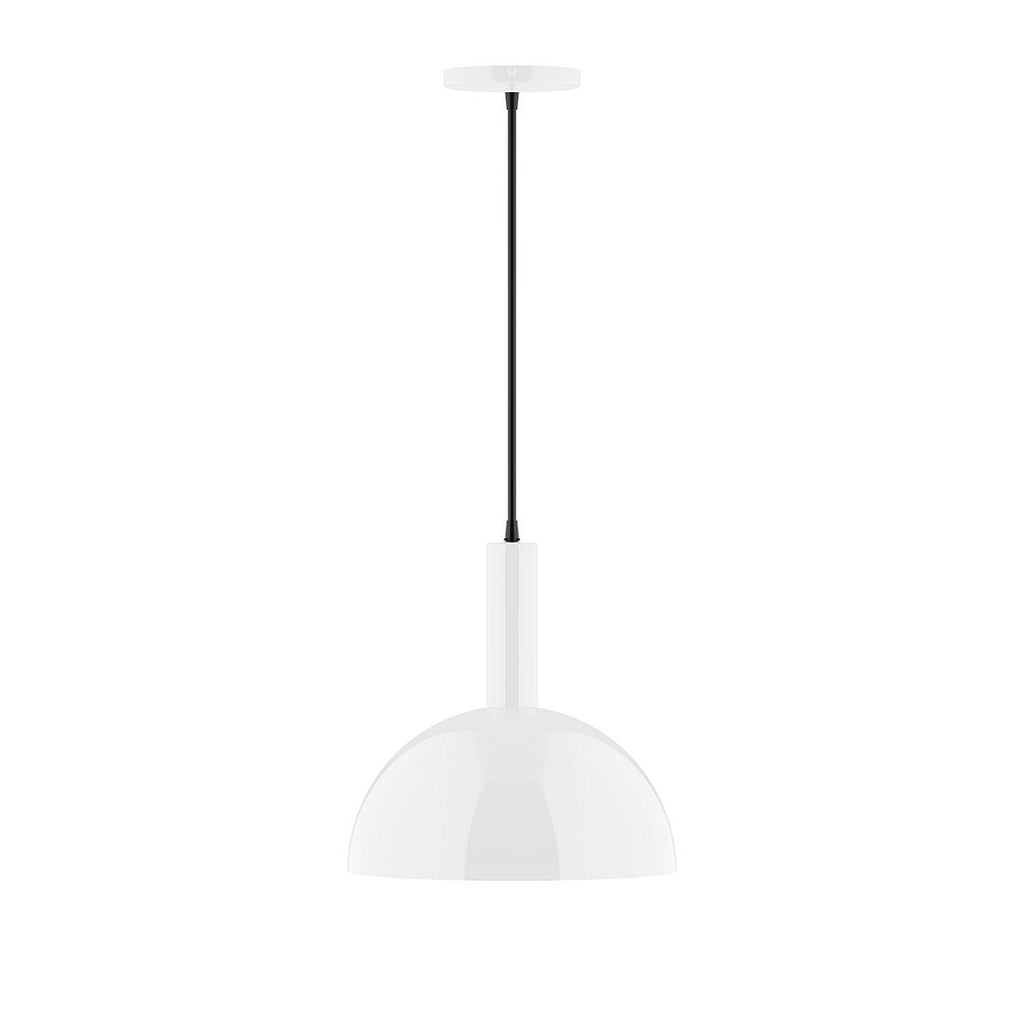 12" Stack Dome Pendant, White - PEBX471-44