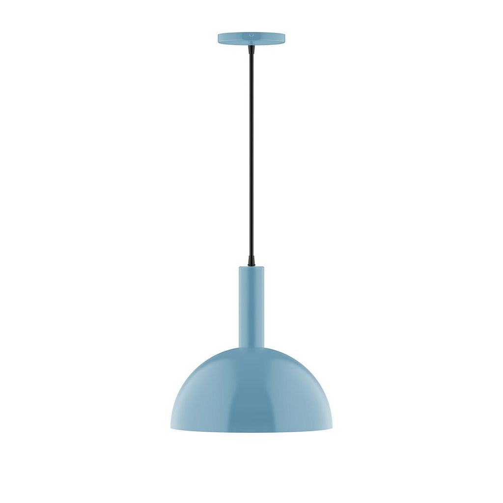 12" Stack Dome Pendant, Light Blue - PEBX471-54