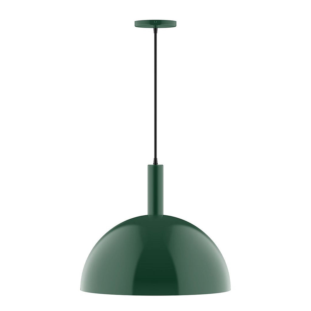 18" Stack Dome Pendant, Forest Green - PEBX472-42