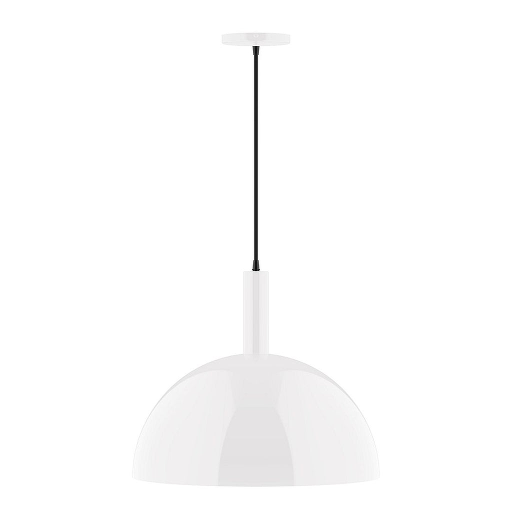 18" Stack Dome Pendant, White - PEBX472-44